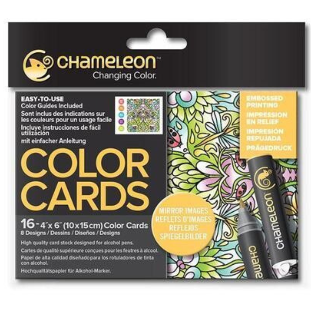 Chameleon Coloring Cards