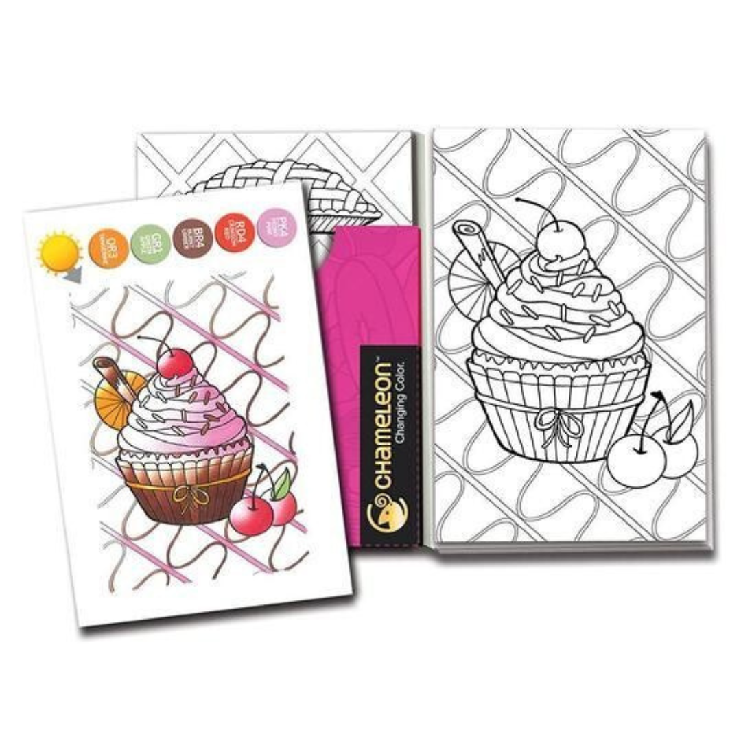 Chameleon Coloring Cards