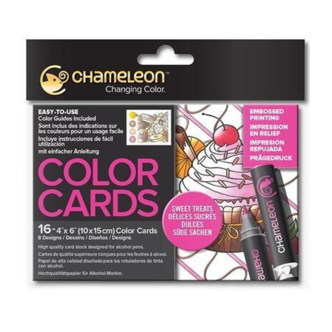 Chameleon Coloring Cards