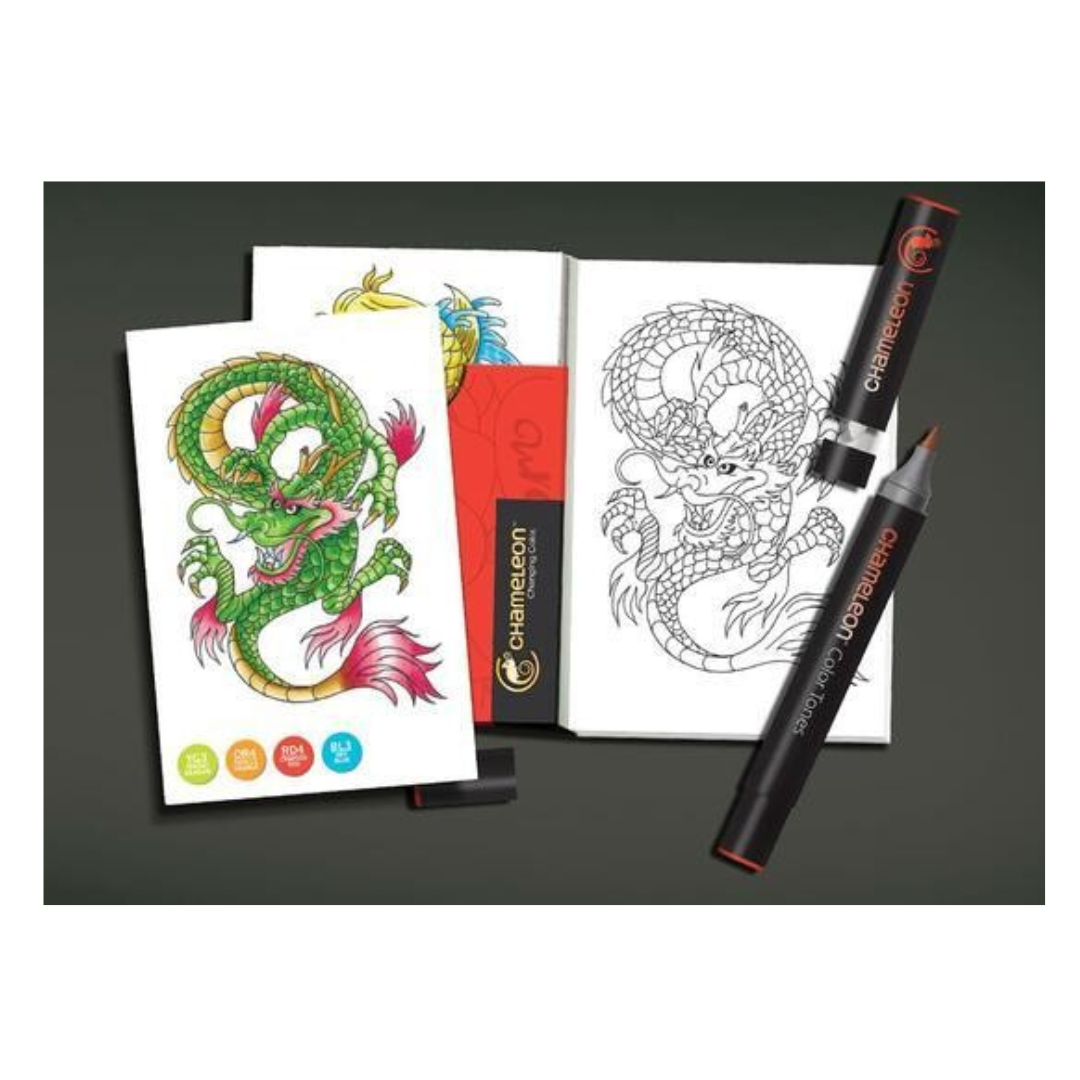 Chameleon Coloring Cards
