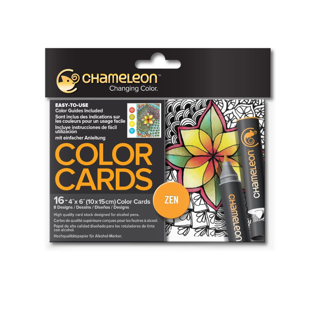 Chameleon Coloring Cards