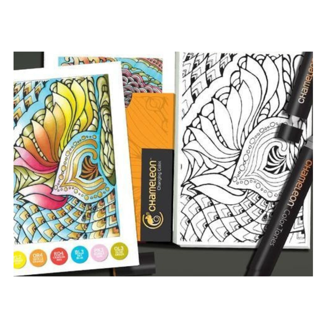 Chameleon Coloring Cards