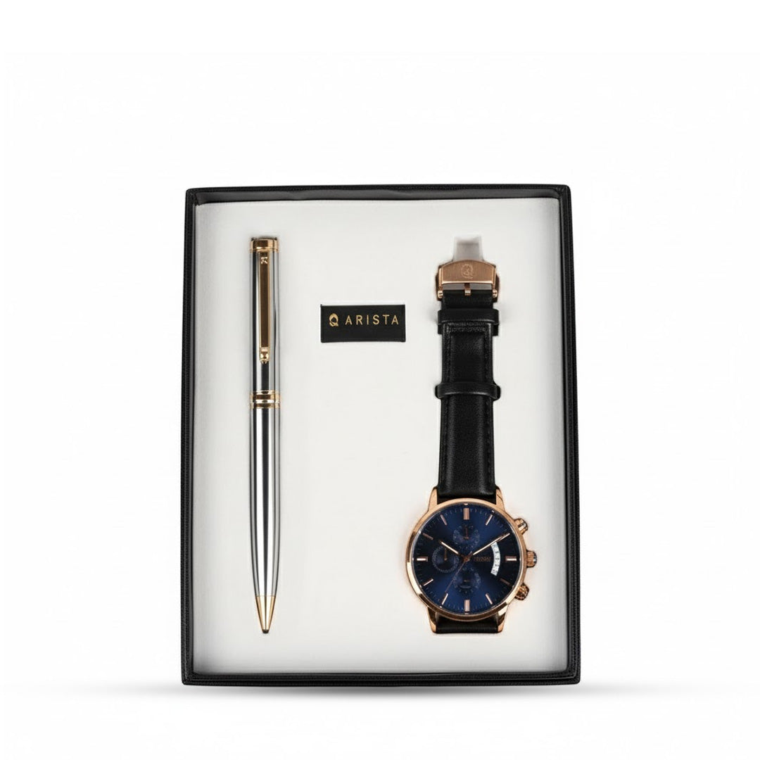 Arista Ballpoint Pen With Elgin Watch