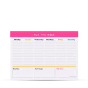 The Art Loom Classic Pink A4 Weekly Planner