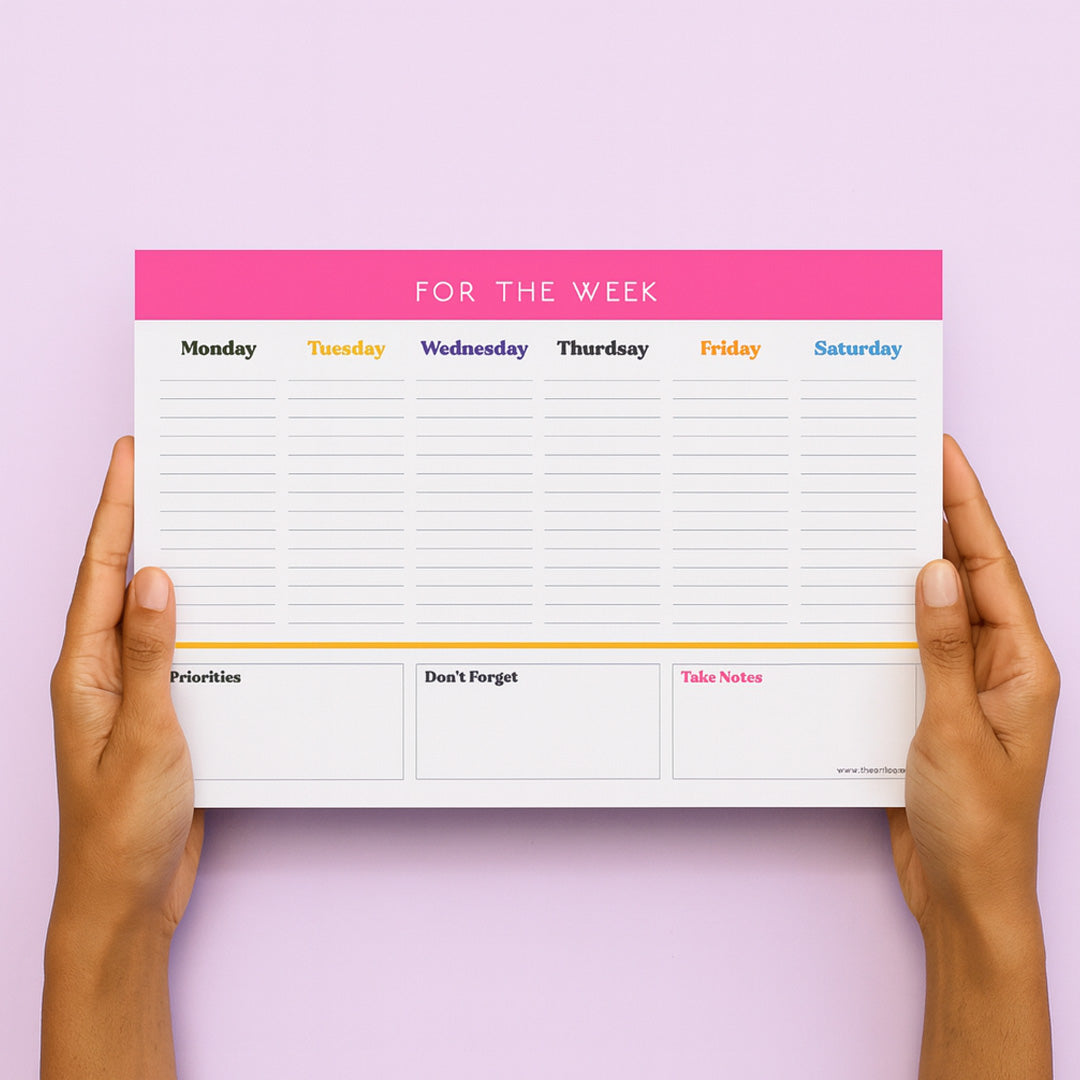 The Art Loom Classic Pink A4 Weekly Planner