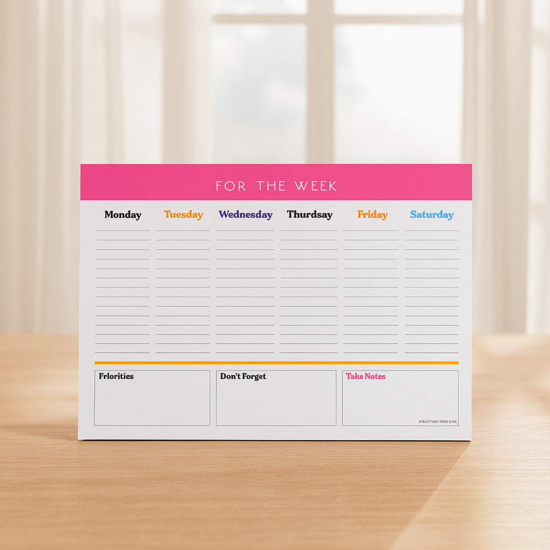 The Art Loom Classic Pink A4 Weekly Planner