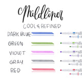 Zebra Mildliner Dual-Tip Brush Pen Set x 5