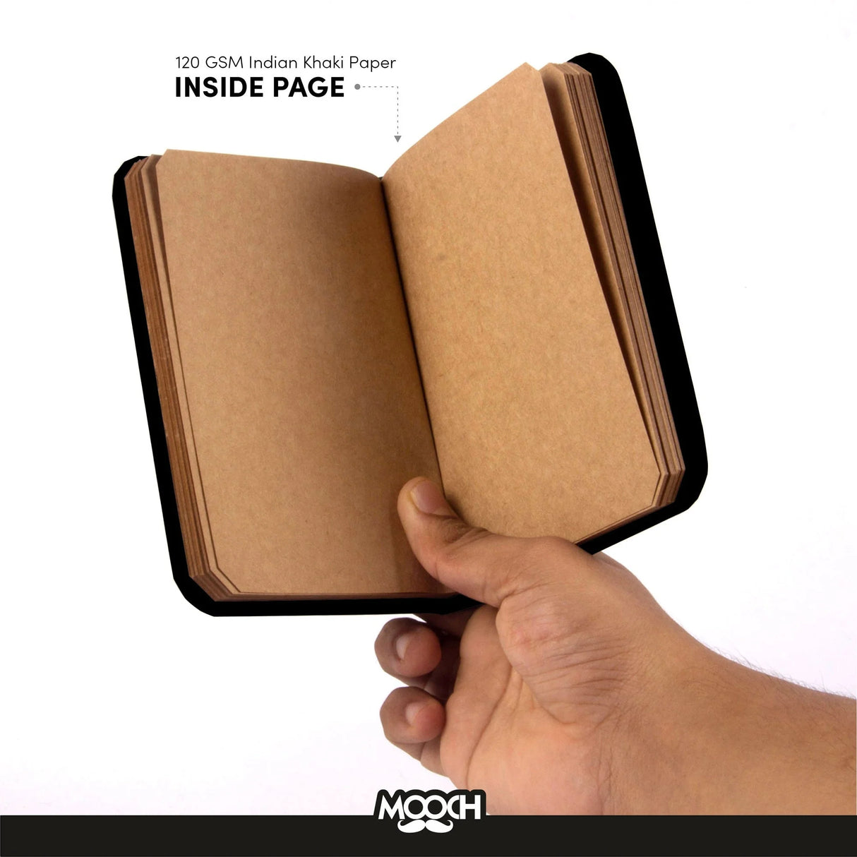 Mooch Diary Handcrafted  For Your Stories -A5 (khaki Paper)