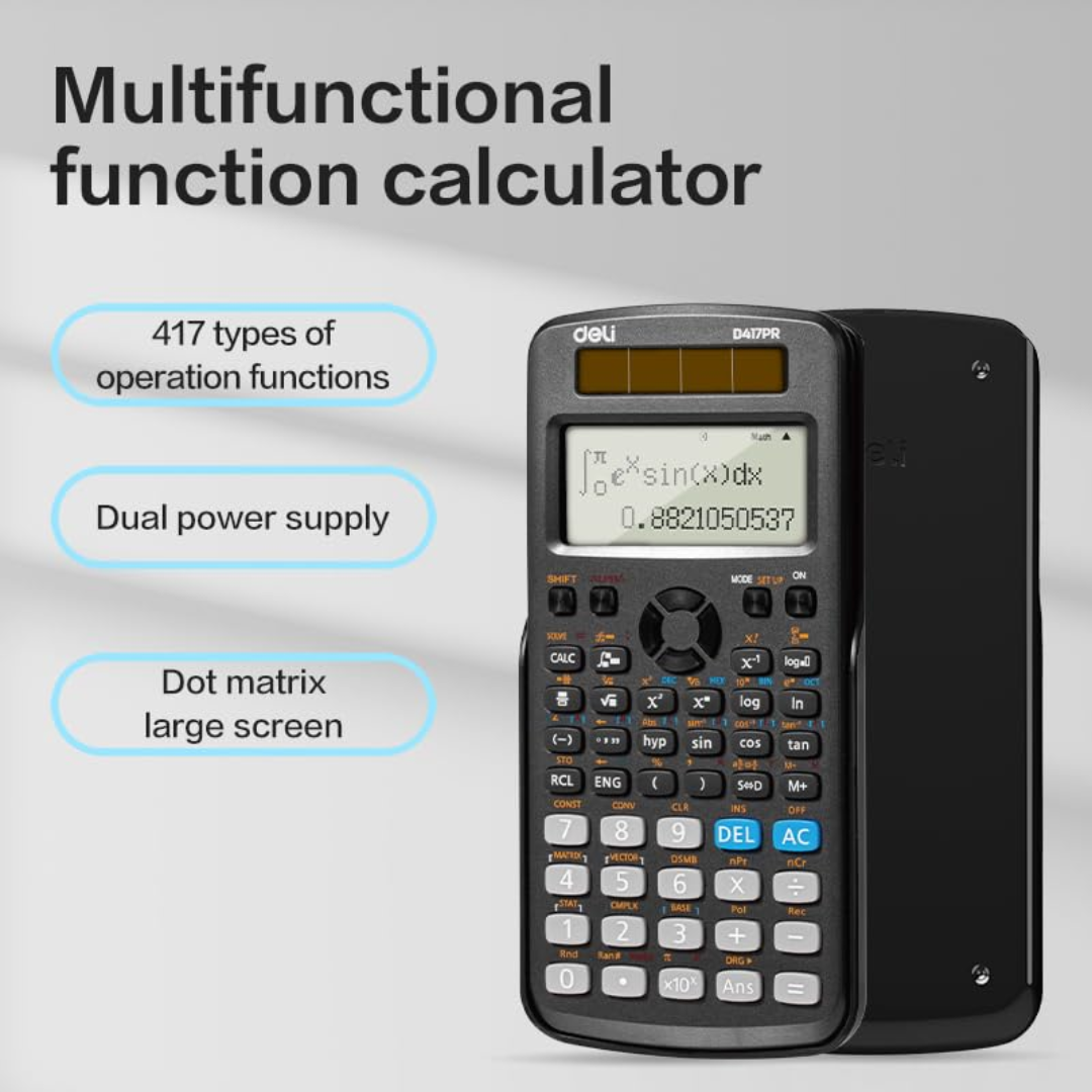 Deli D417PR Scientific Calculator