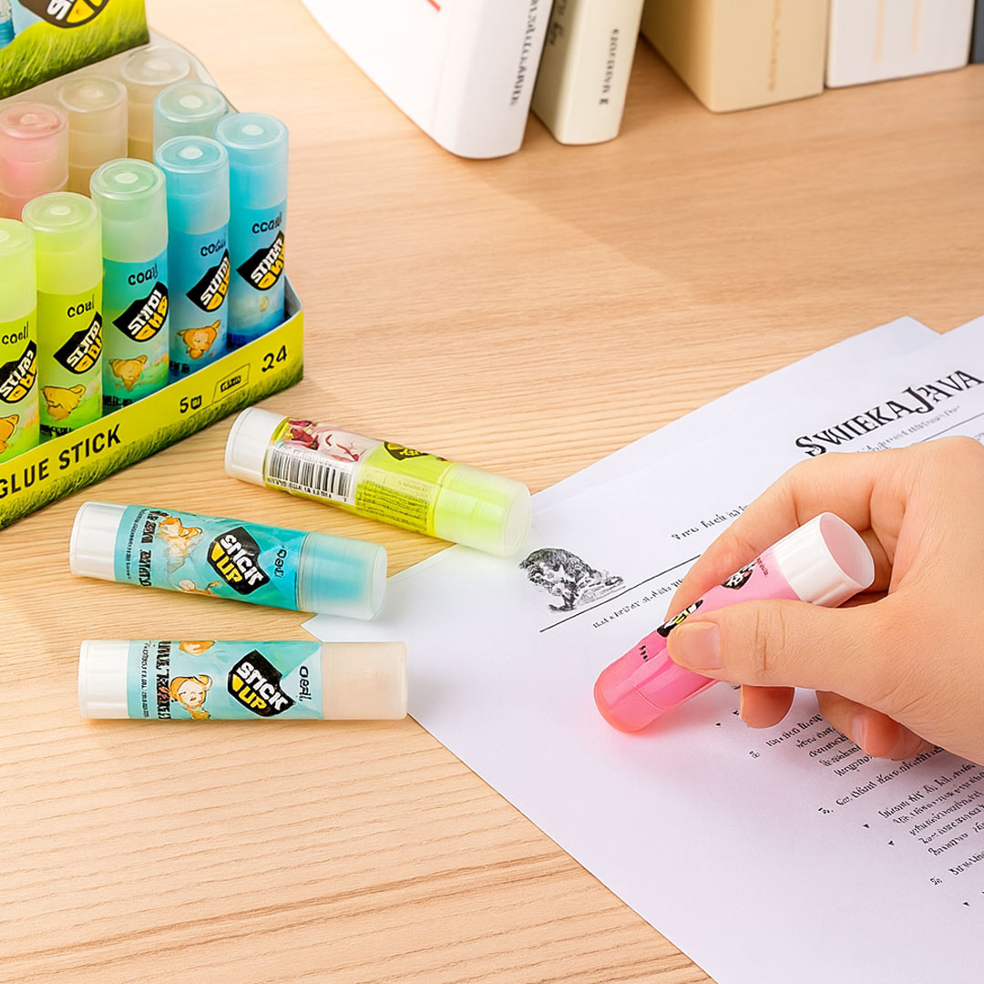 Deli Glue Stick Transparent Barrel