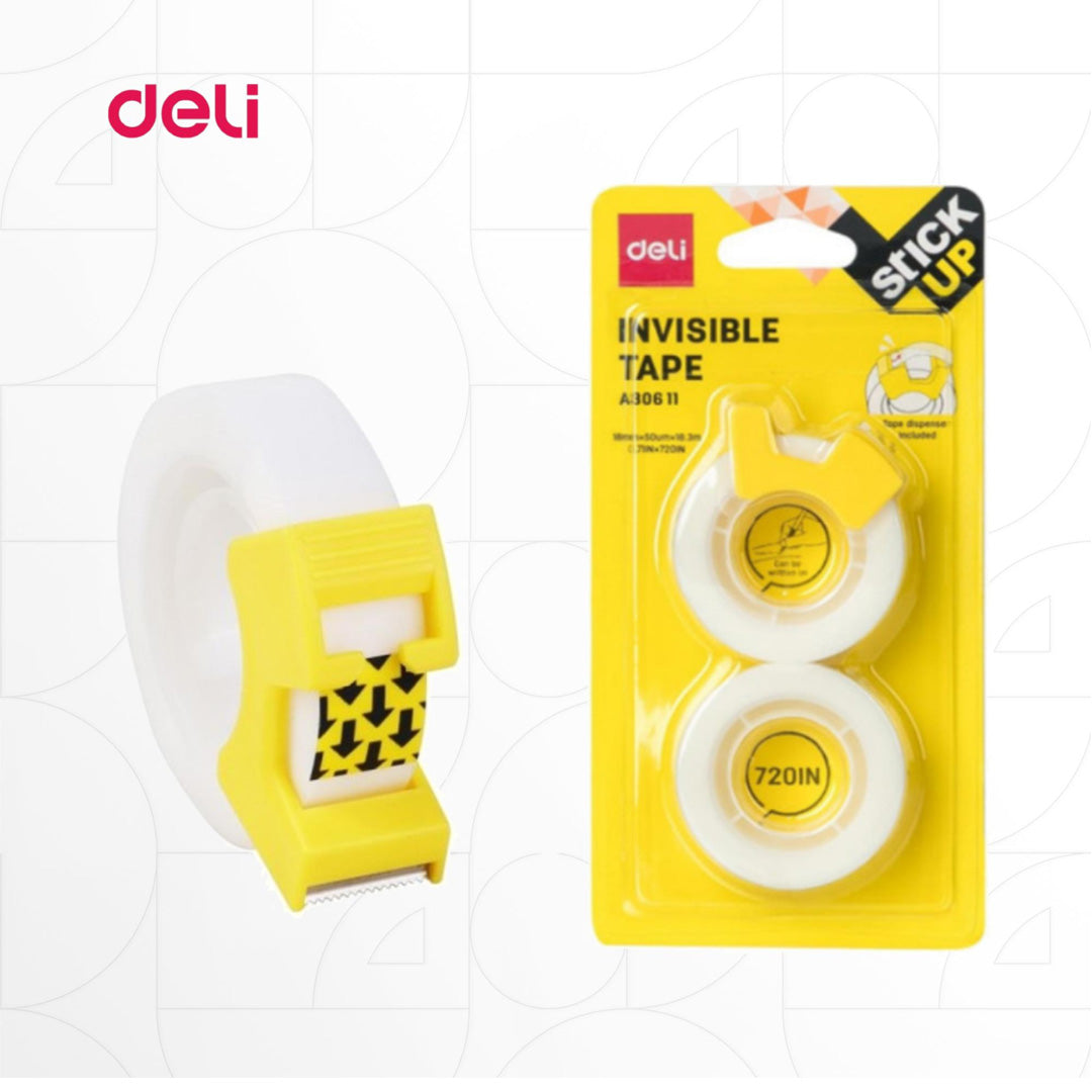 Deli Clear Office Tape With Dispenser