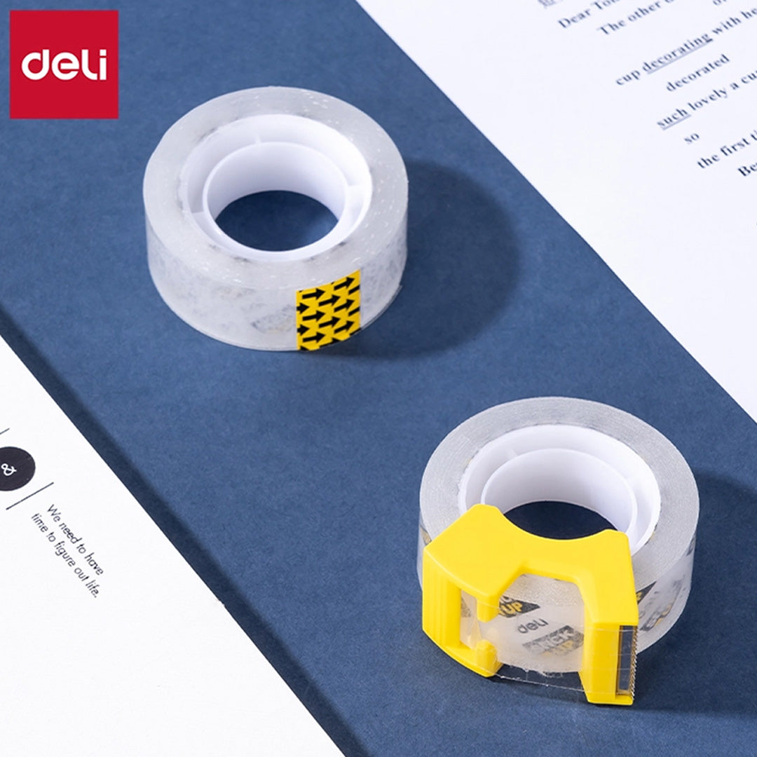 Deli Clear Office Tape With Dispenser