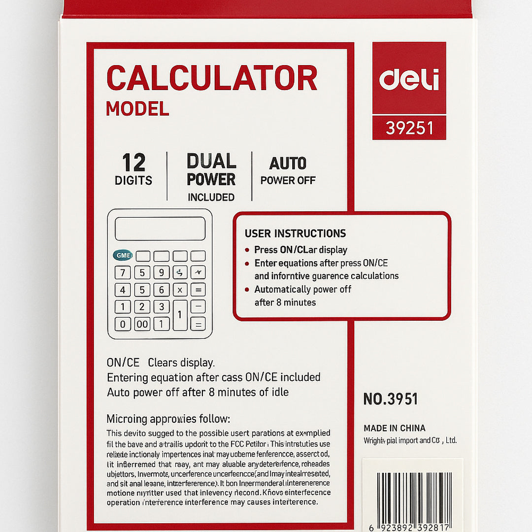 Deli Electronic Calculator