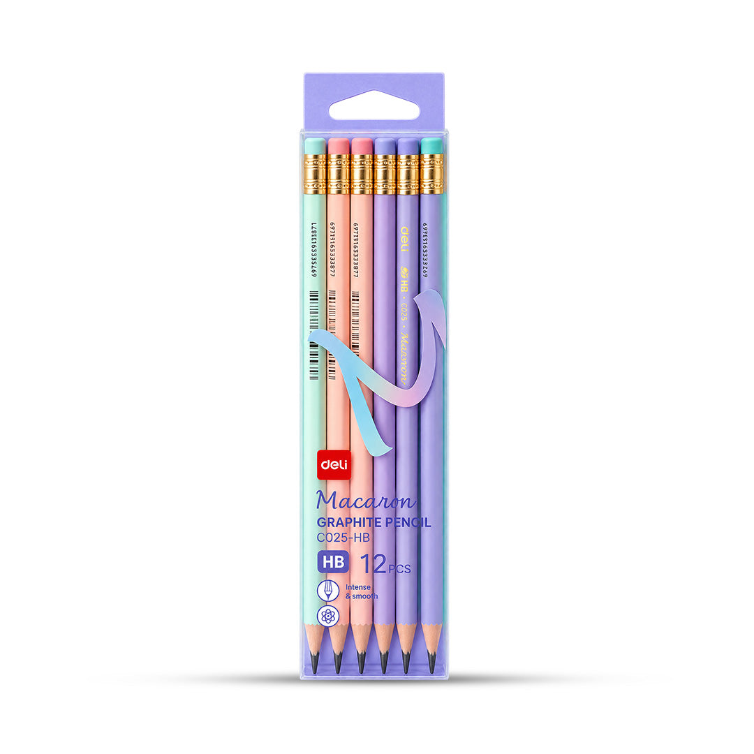 Deli Macaron Graphite Pencil Set