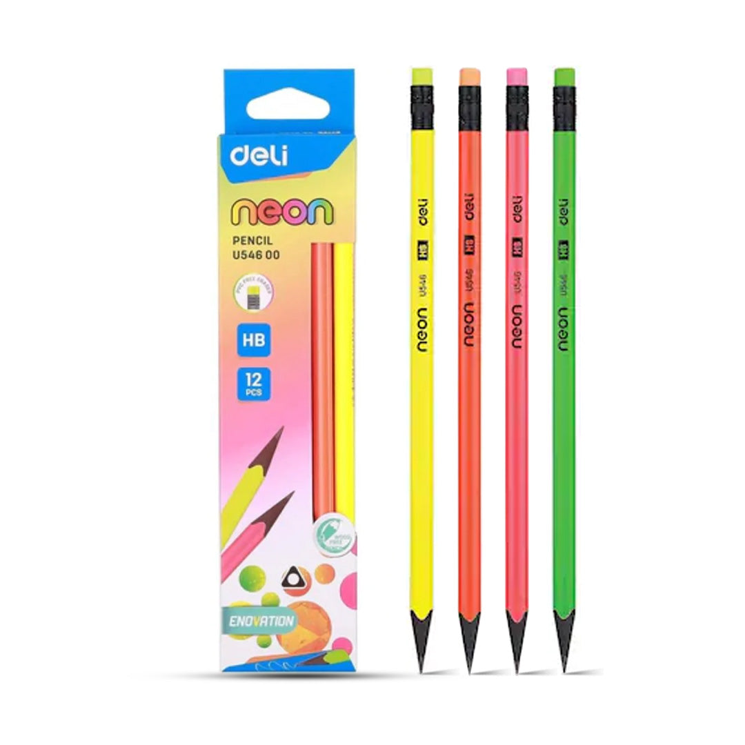 Deli Neon HB Wood Free Pencil