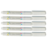 Dong-A Board & Glass Chalk Pen Marker (5 Pc White Chalk Marker)