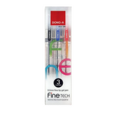 Dong-A Fine-Tech N-0.3mm 3 Color Gel pen Set