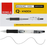 Dong-A Quick Drying Gel pen 0.5mm -Pack of 12