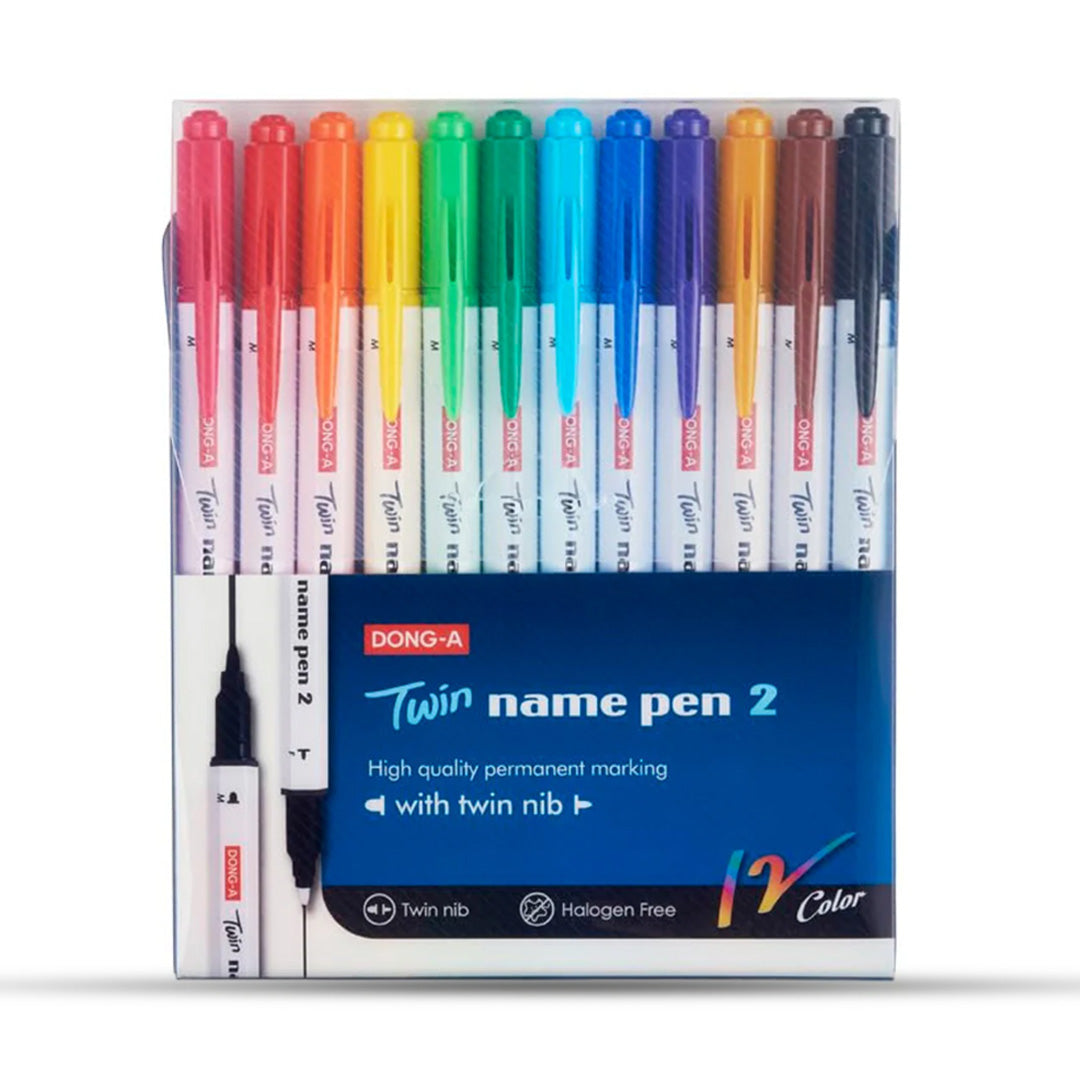 Dong-A Permanent Marker Dual Tip 1mm & 0.4mm Marker Set