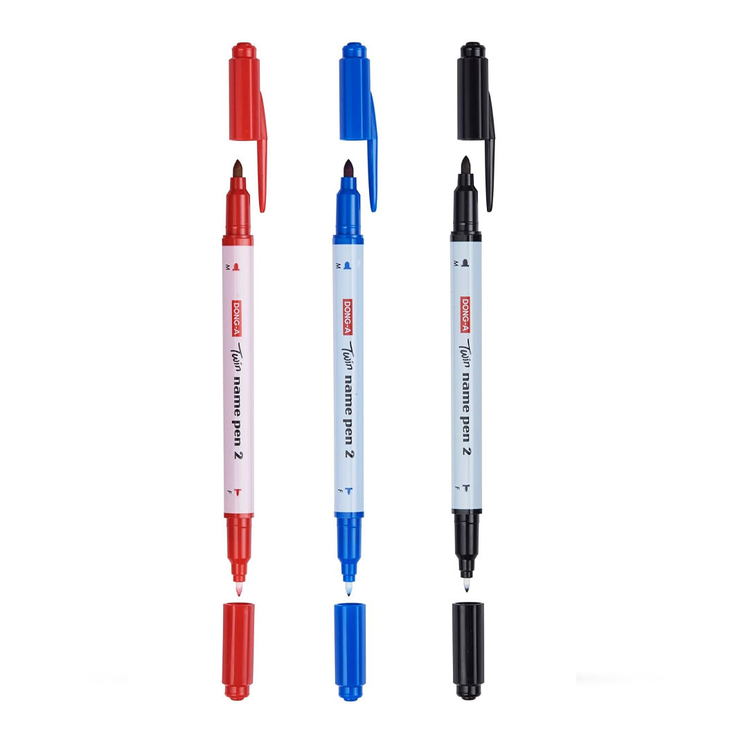 Dong-A Permanent Marker Dual Tip 1mm & 0.4mm Marker Set