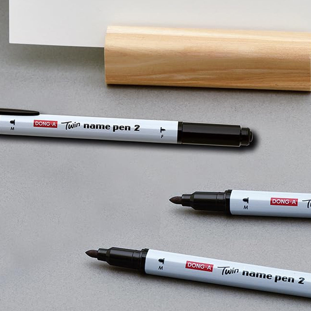 Dong-A Permanent Marker Dual Tip 1mm & 0.4mm Marker Set
