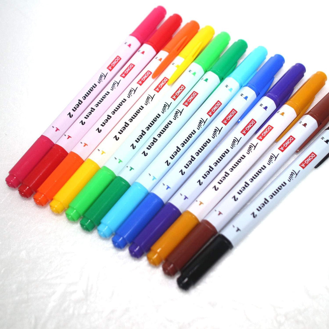 Dong-A Permanent Marker Dual Tip 1mm & 0.4mm Marker Set