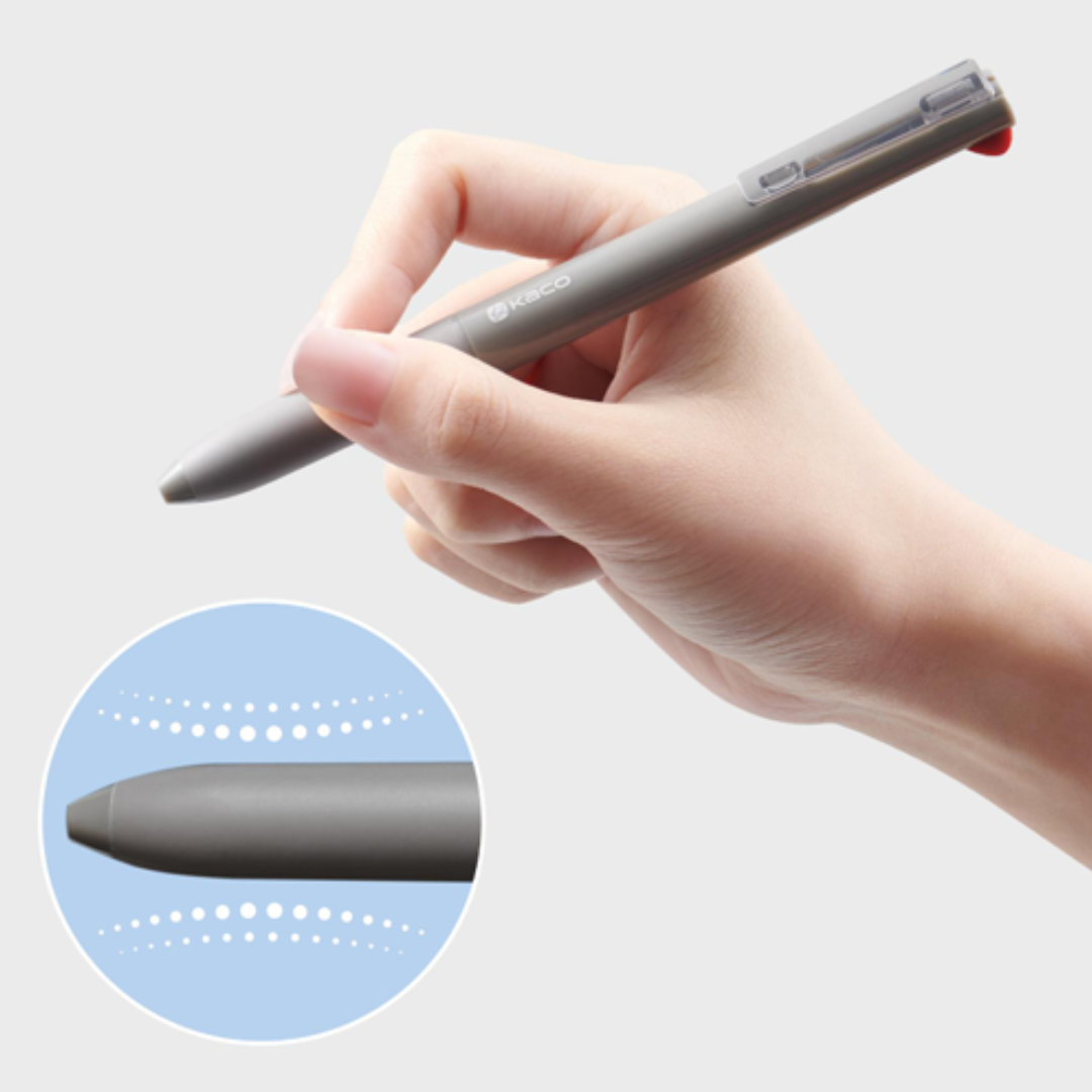 Kaco Easy 3 in 1 Multifunction 0.5mm Gel Pen(Black/Red)