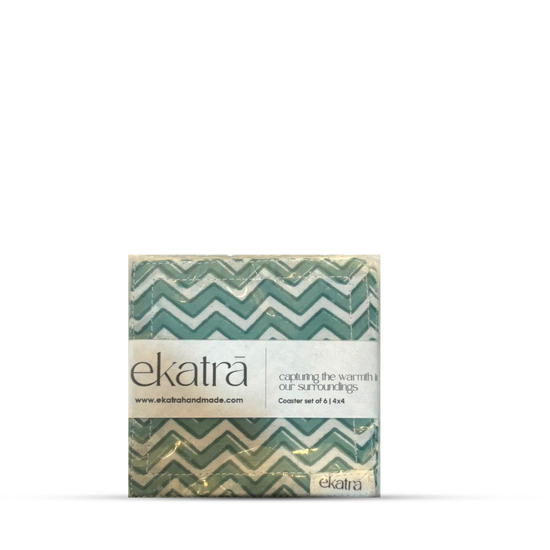 Ekatra Cotton Cloth Assorted Coasters Set