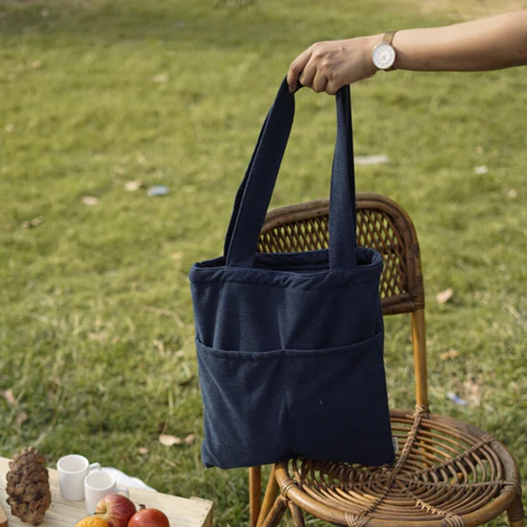 Ekatra Minimalist Corduroy Day Tote