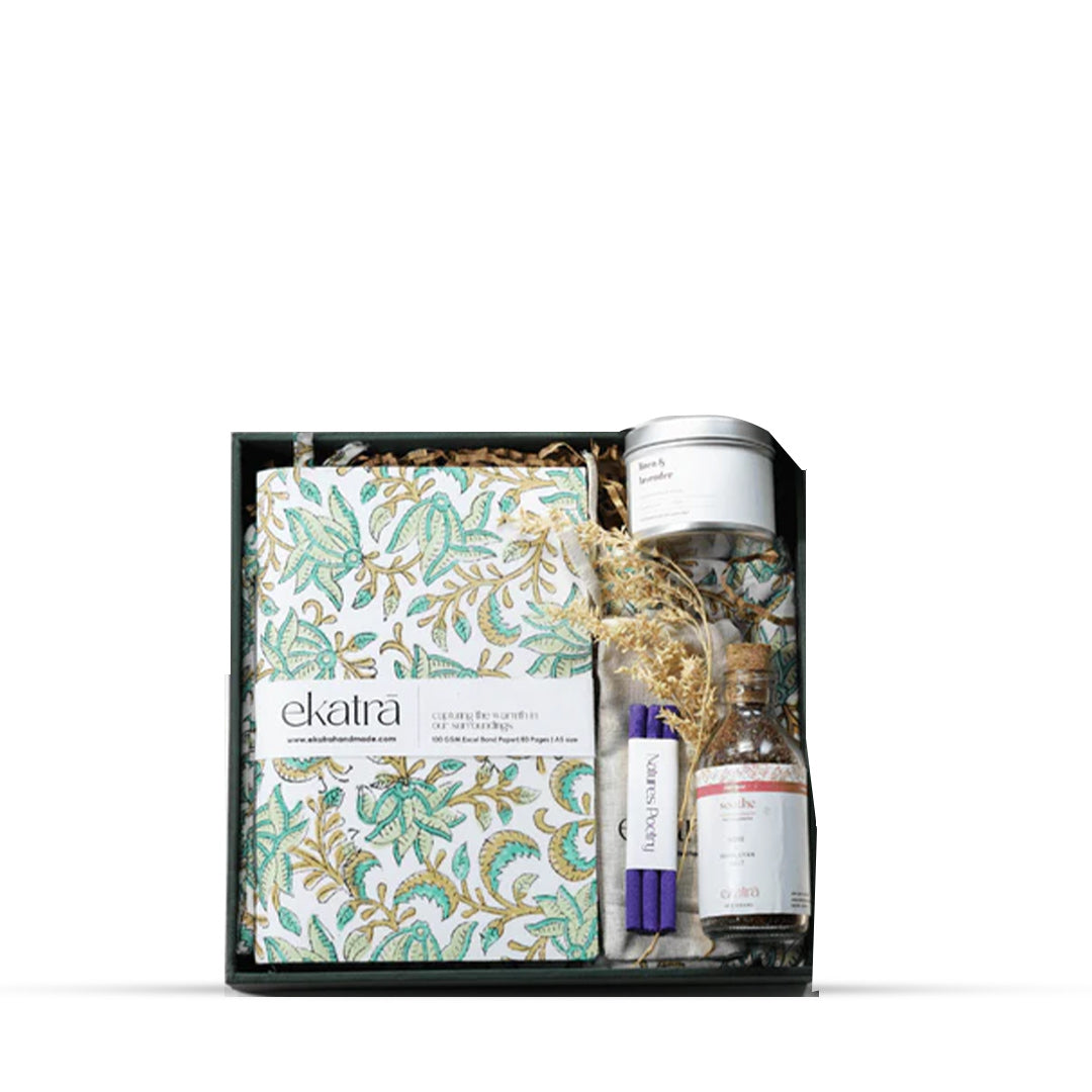 Ekatra The Ritual Collection Limited Edit-Teal Floral