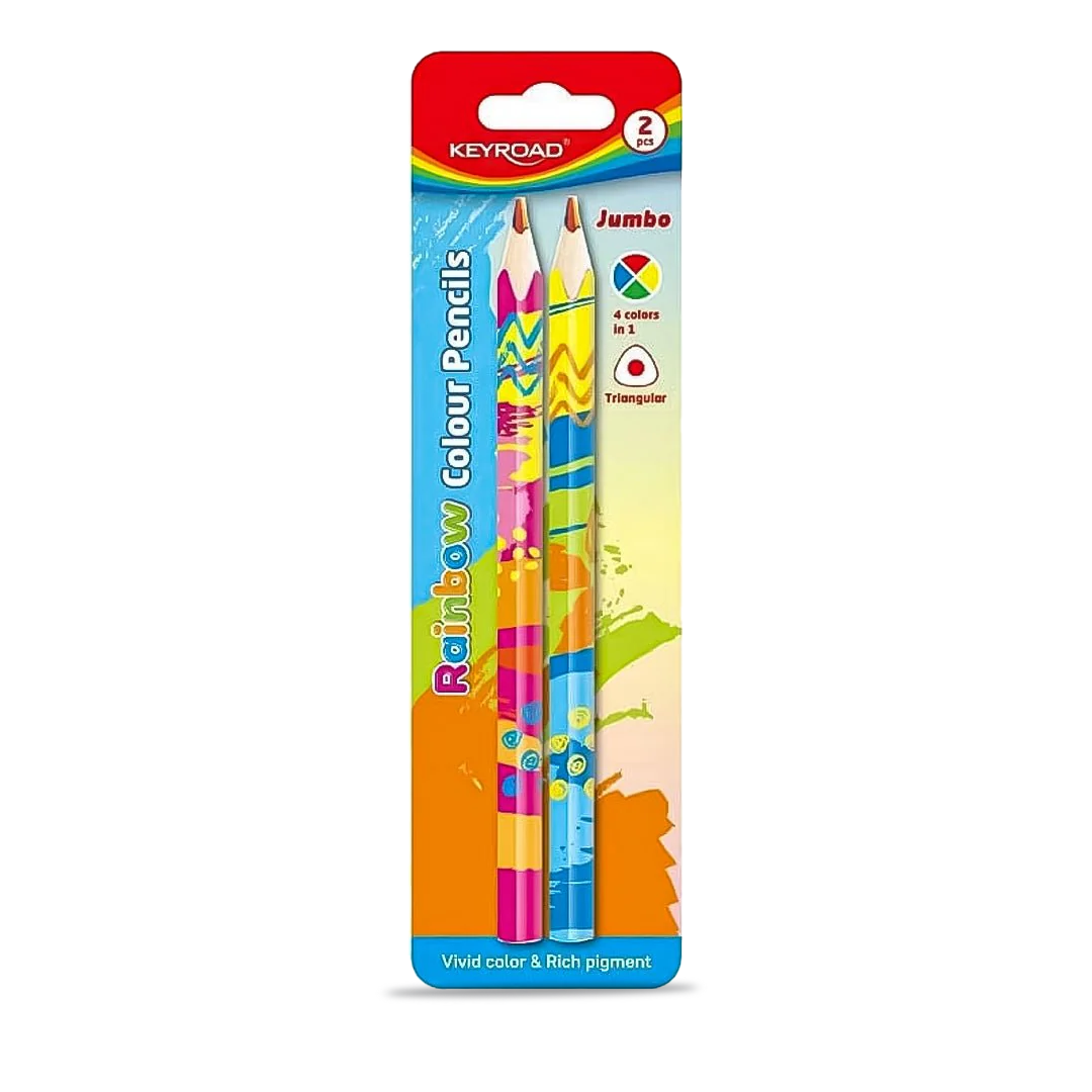 Keyroad Rainbow Color Pencils-Pack Of 2