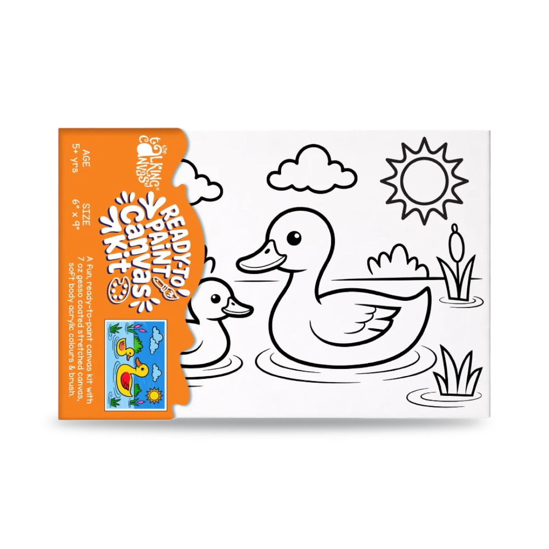 The Talking Canvas Ready to Paint Canvas Kit 6x9 Inch for Kids Age 5+