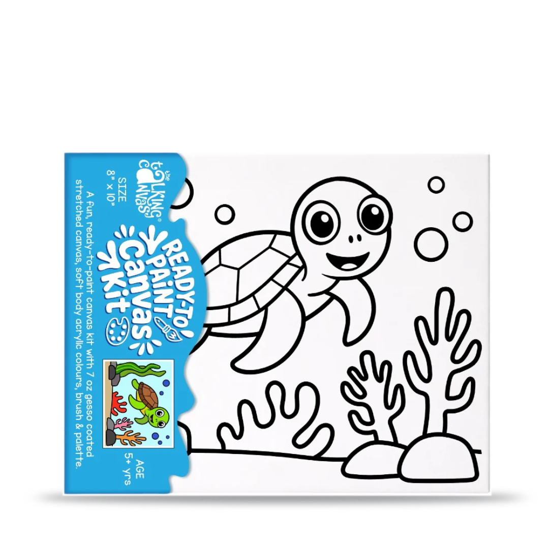 The Talking Canvas Ready to Paint Canvas Kit 8x10 Inch for Kids Age 5+