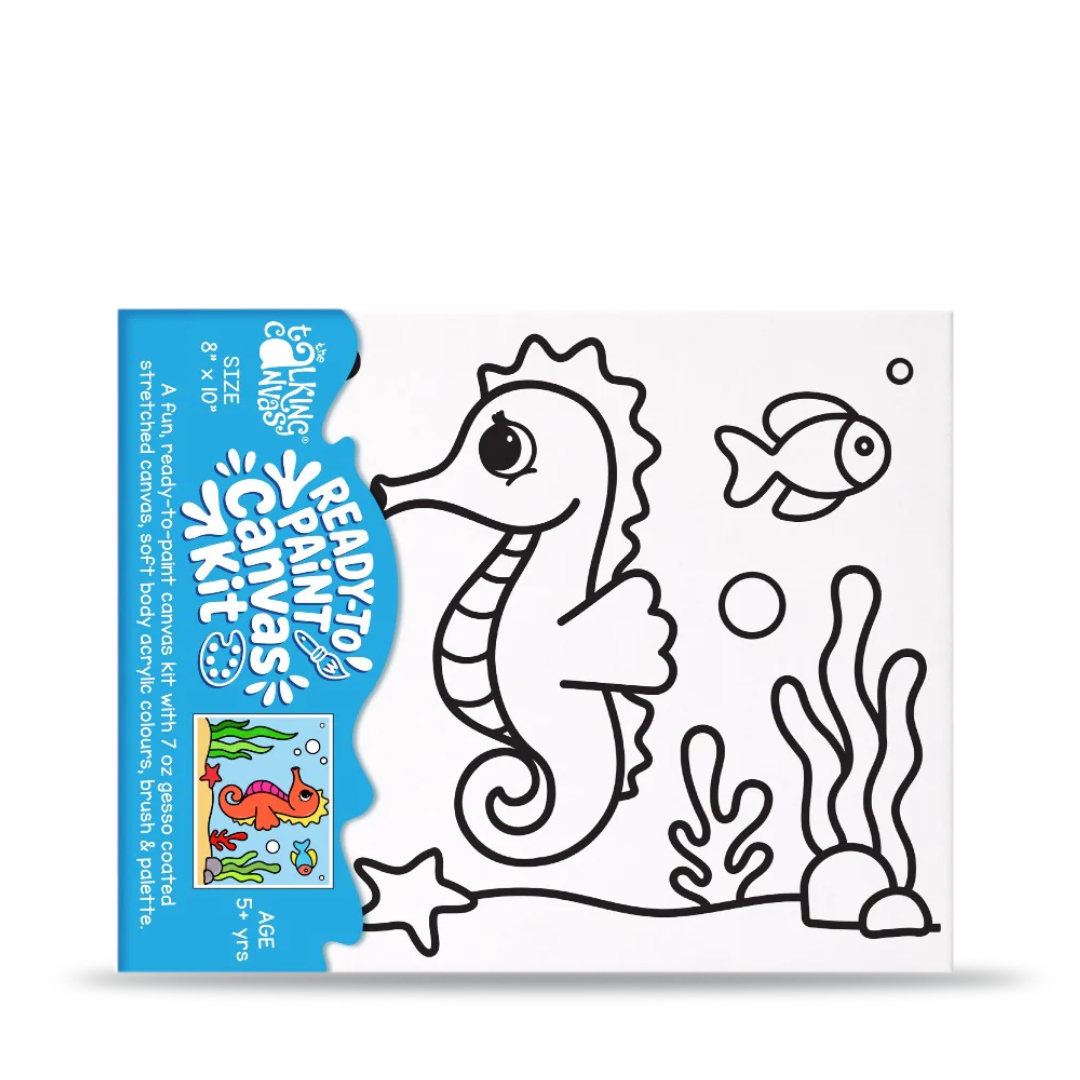 The Talking Canvas Ready to Paint Canvas Kit 8x10 Inch for Kids Age 5+