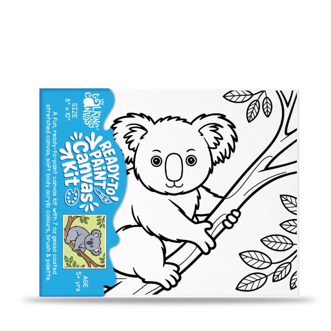 The Talking Canvas Ready to Paint Canvas Kit 8x10 Inch for Kids Age 5+