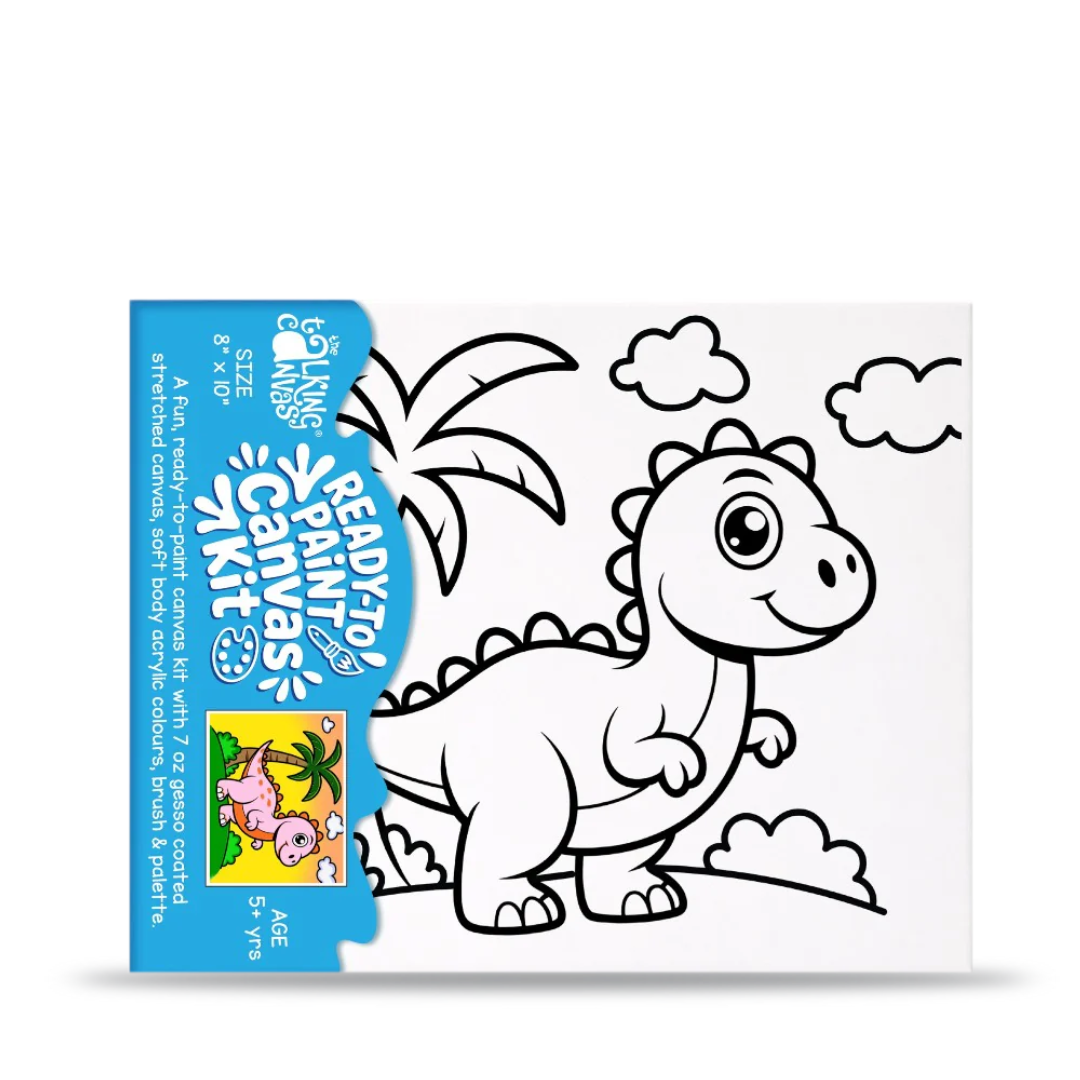 The Talking Canvas Ready to Paint Canvas Kit 8x10 Inch for Kids Age 5+