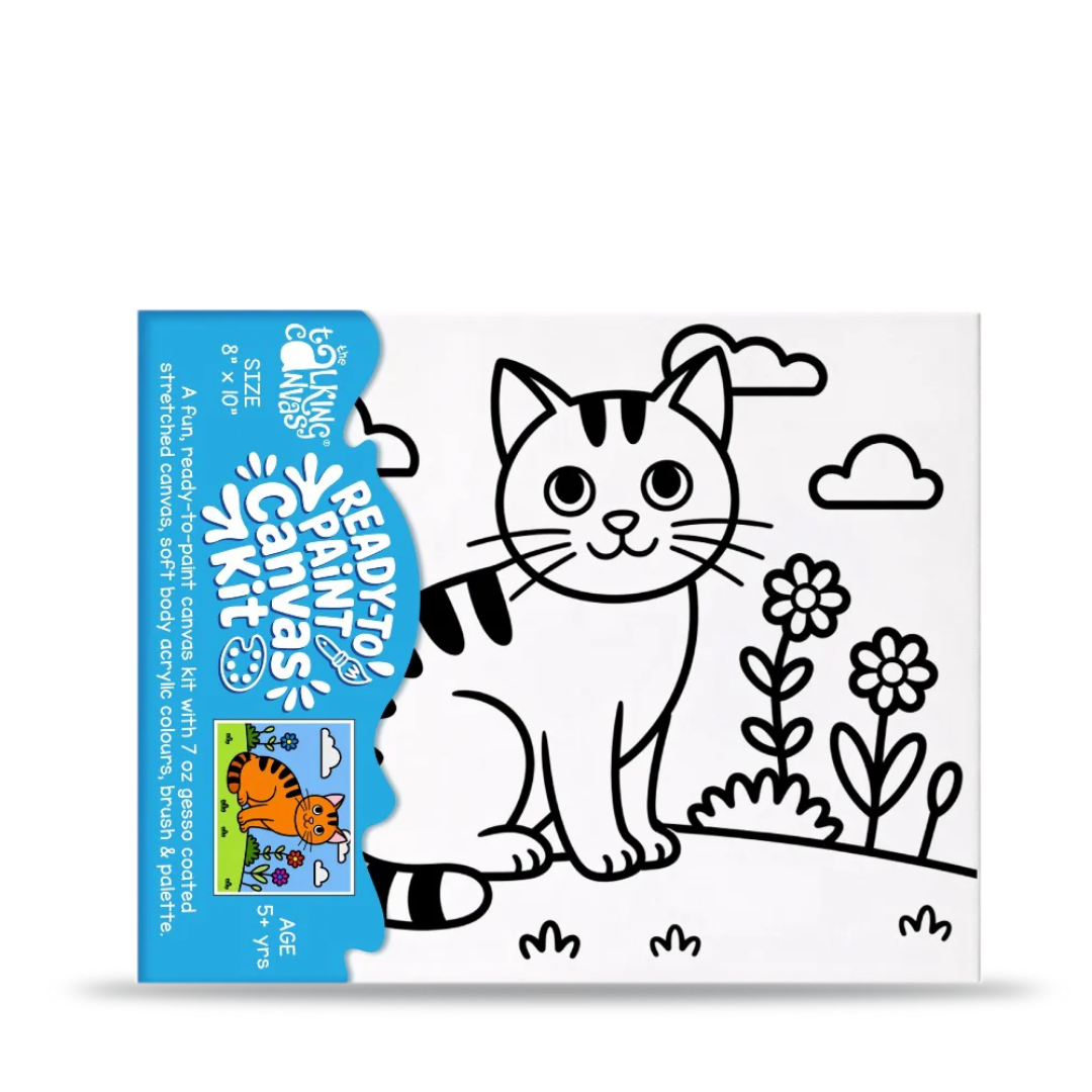 The Talking Canvas Ready to Paint Canvas Kit 8x10 Inch for Kids Age 5+