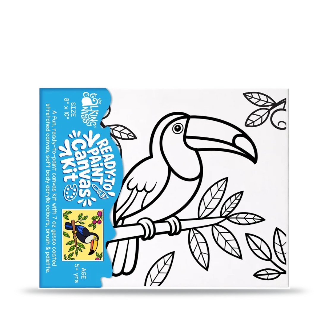 The Talking Canvas Ready to Paint Canvas Kit 8x10 Inch for Kids Age 5+