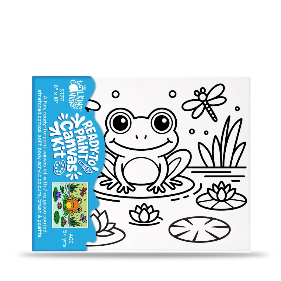 The Talking Canvas Ready to Paint Canvas Kit 8x10 Inch for Kids Age 5+