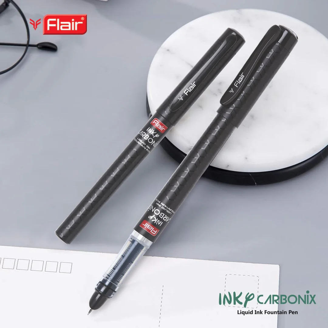 Flair Inky Carbonix Liquid Ink Fountain Pen-Pack of 3