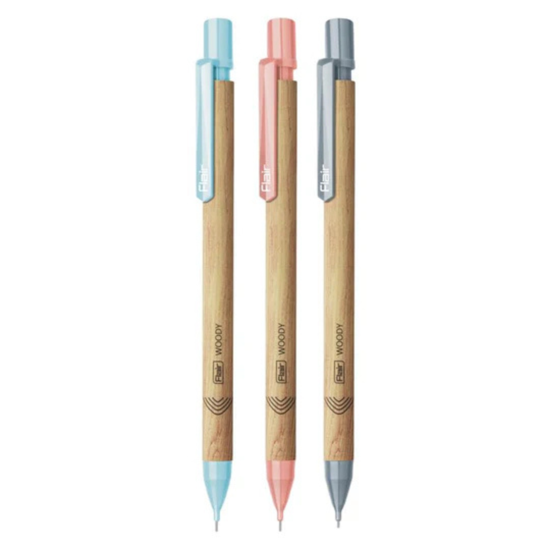 Flair Woody 0.7mm & 0.5mm Multicolor Mechanical Pencil-Pack of 10