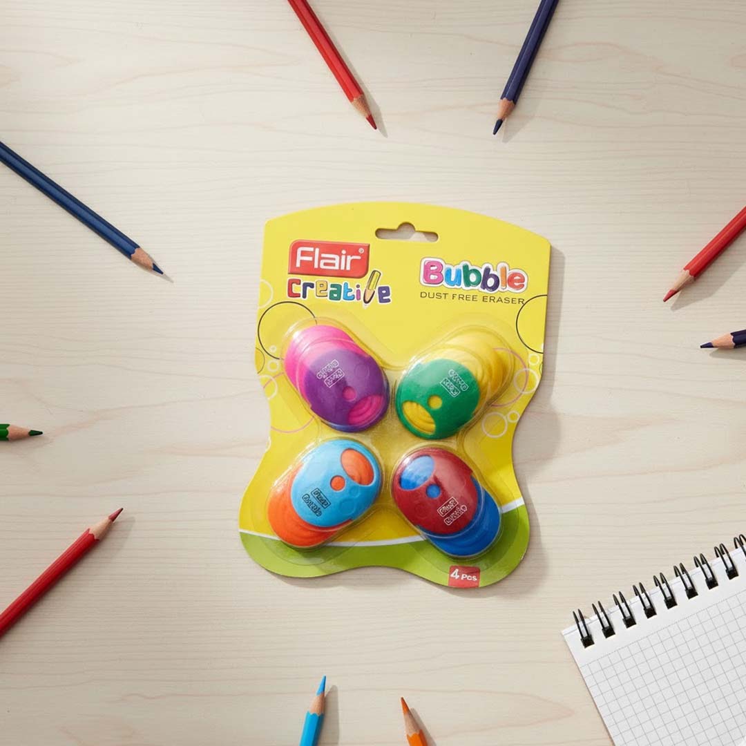 Flair Creative Bubble Dust Free Eraser Set
