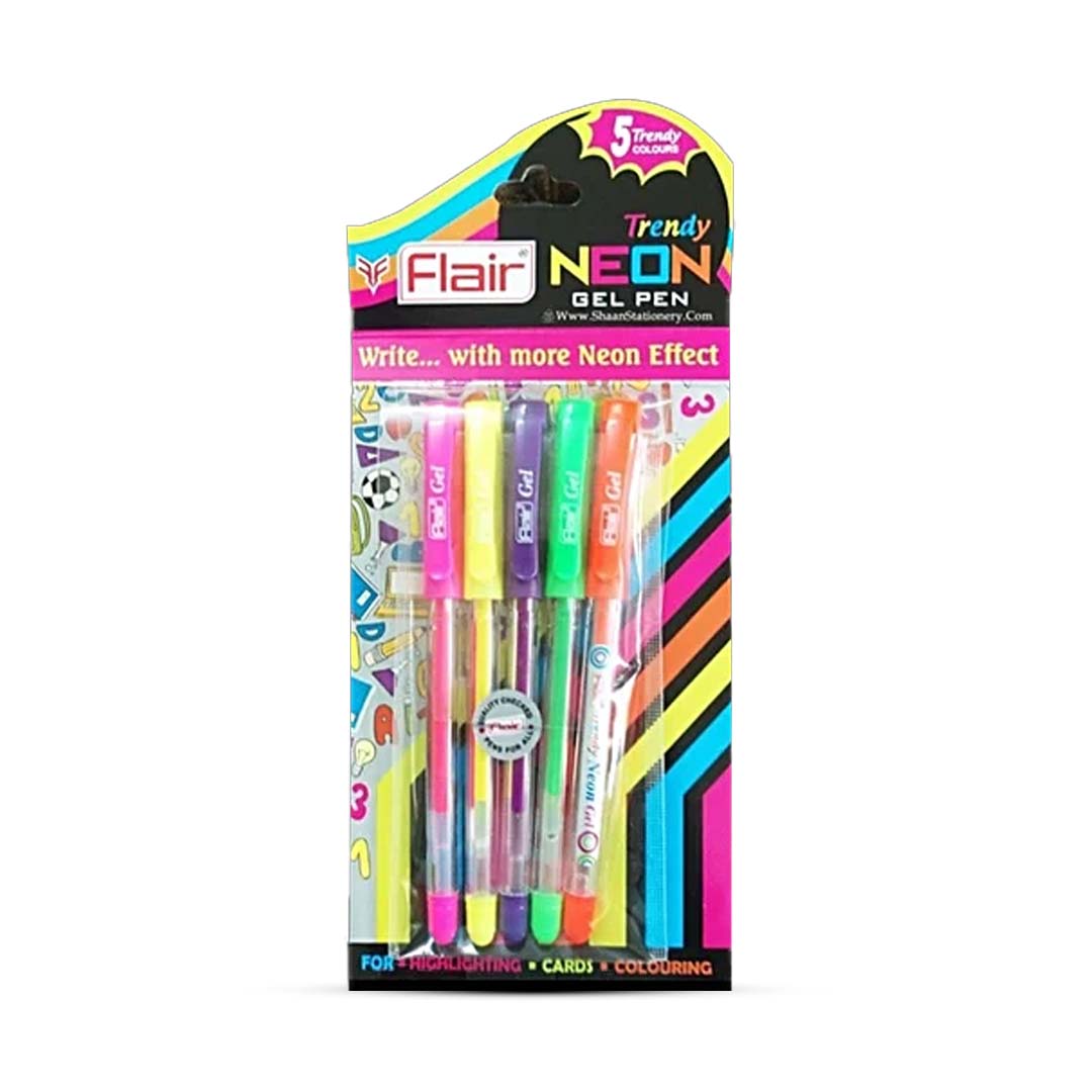 Flair Trendy Neon Gel Pen Set
