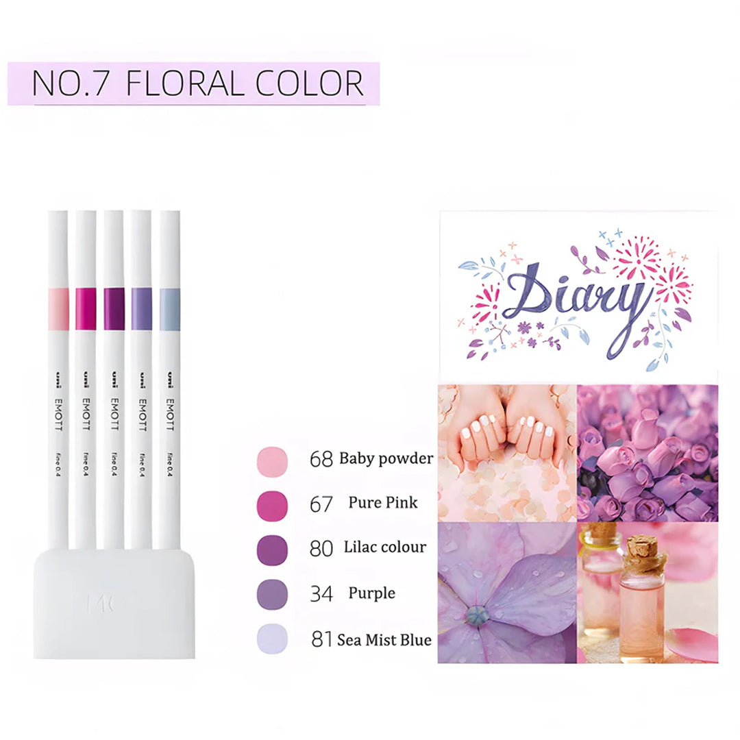 Uni Emott Pens 5-color set