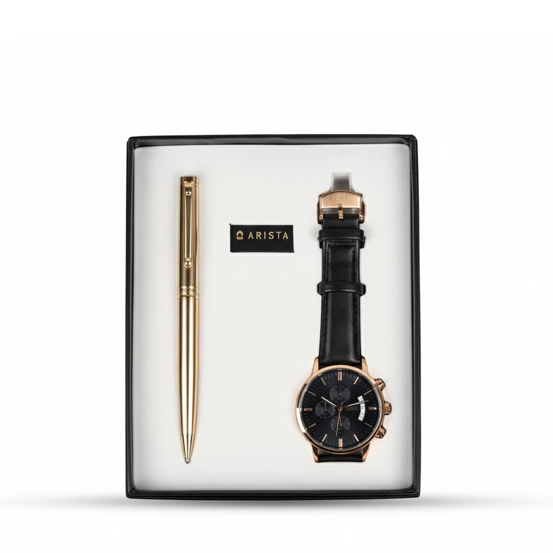 Arista Ballpoint Pen With Elgin Watch
