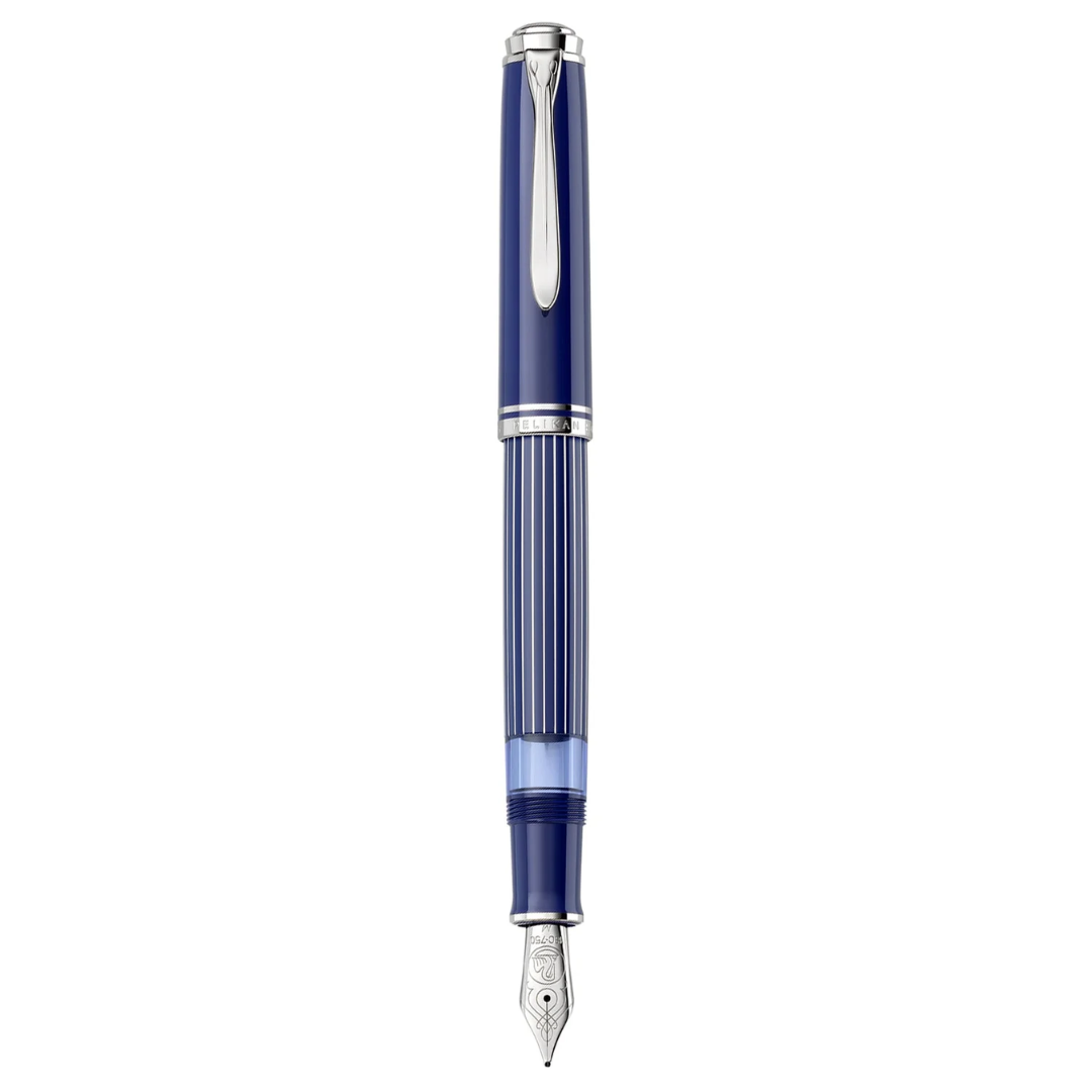 Pelikan Special Edition Souveran M815 Metal Striped Blue Fountain Pen
