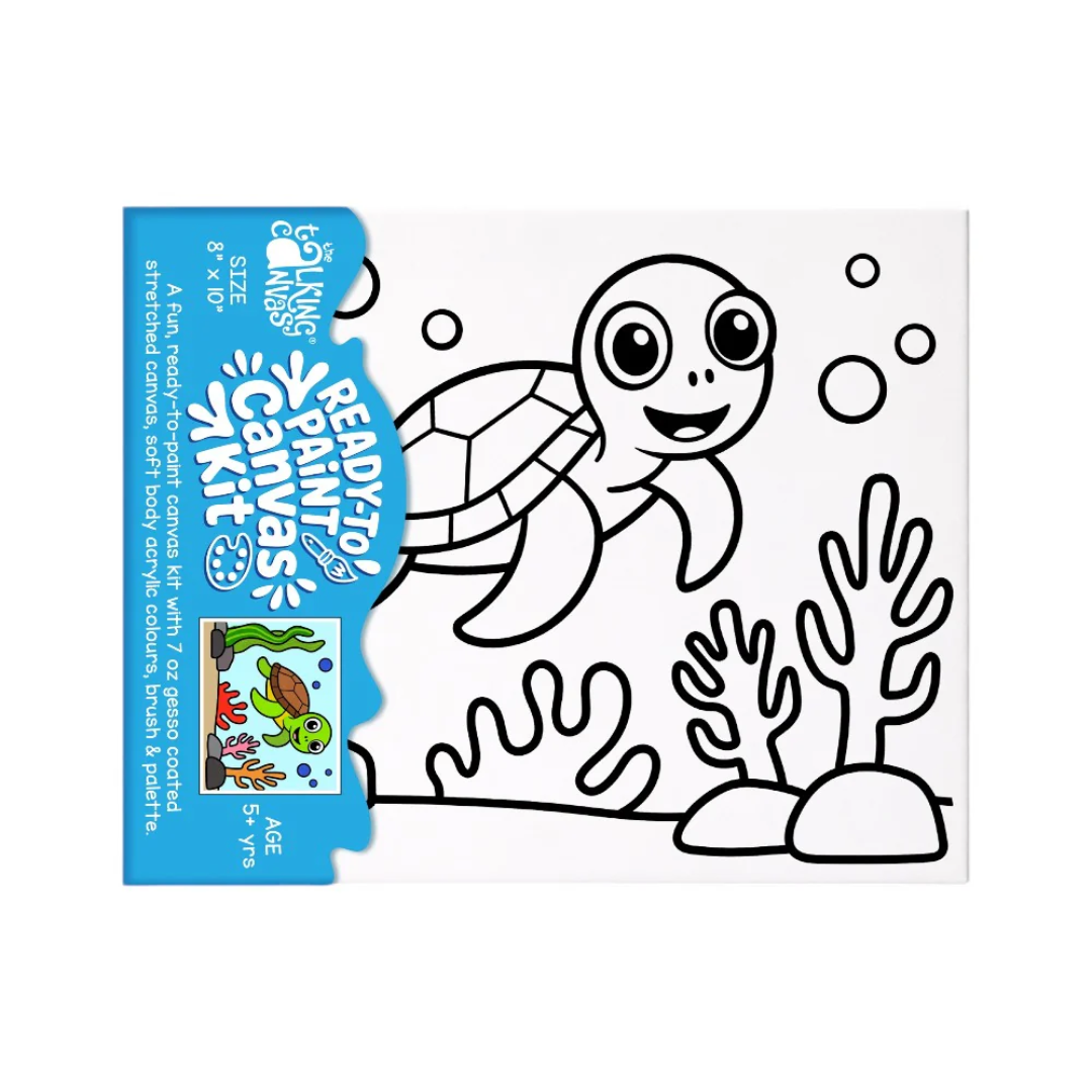 The Talking Canvas Ready to Paint Canvas Kit 8x10 Inch for Kids Age 5+