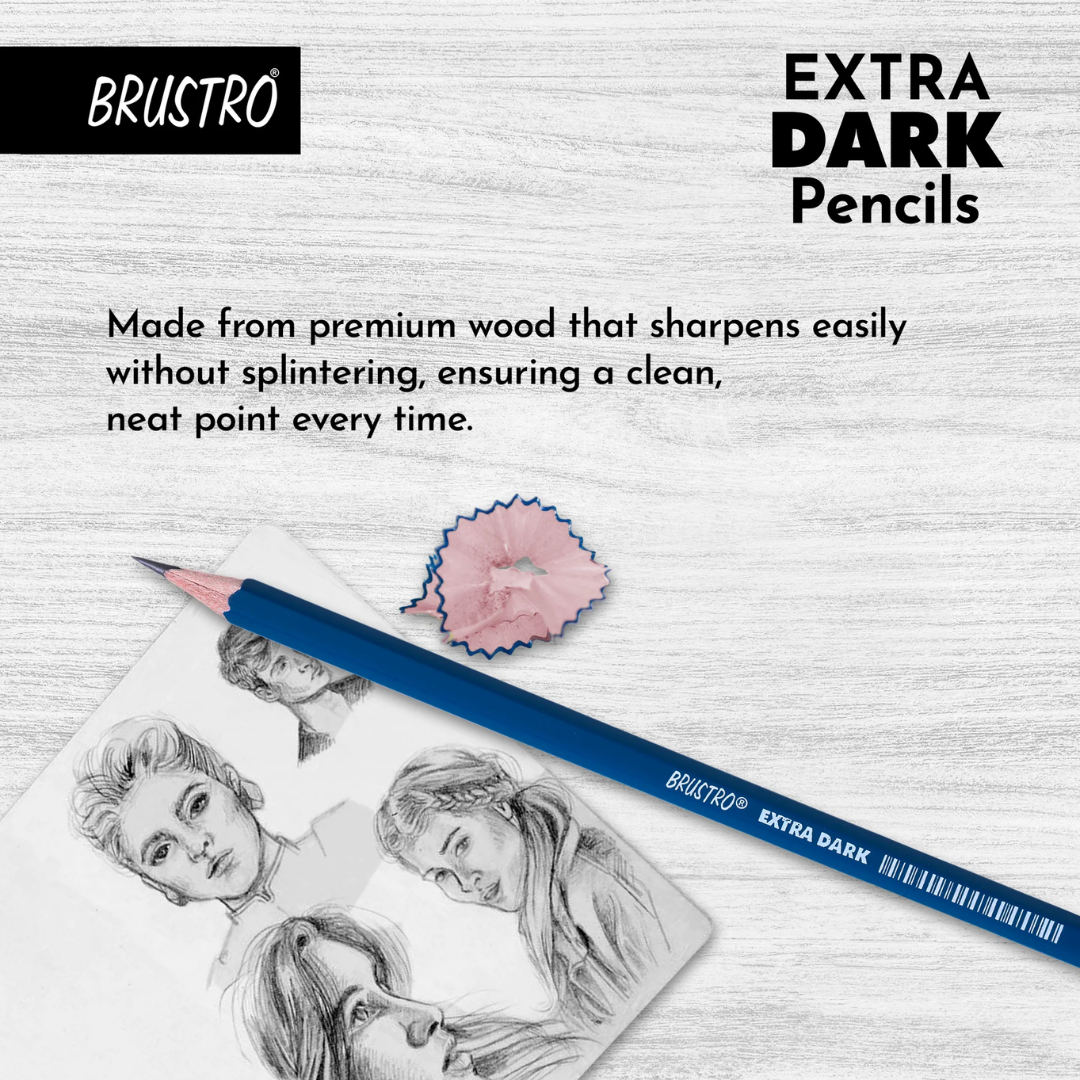 Brustro Extra Dark Pencils Set