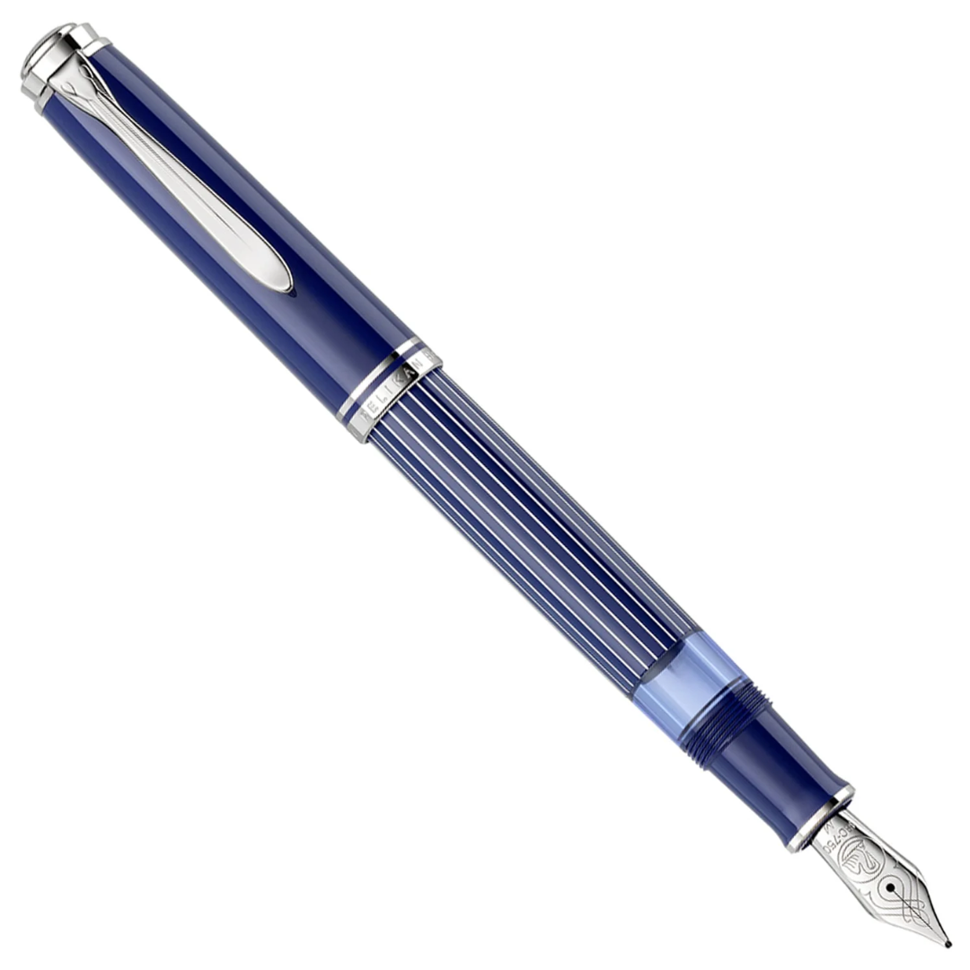 Pelikan Special Edition Souveran M815 Metal Striped Blue Fountain Pen