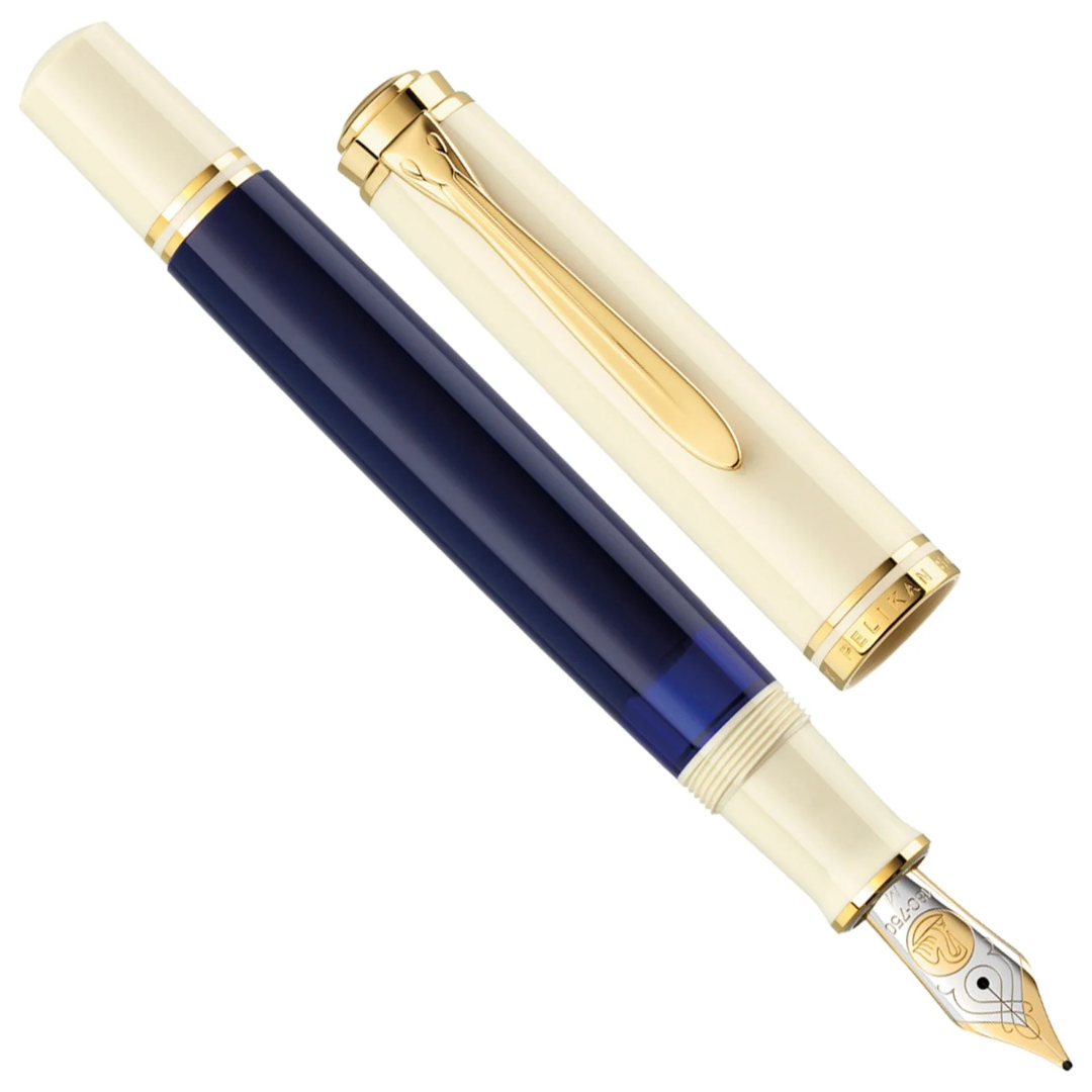 Pelikan  Special Edition Souveran M800 Cream Blue Fountain Pen